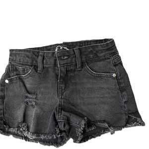 Art Class Girls Distressed Black Denim Shorts Size M (7-8)